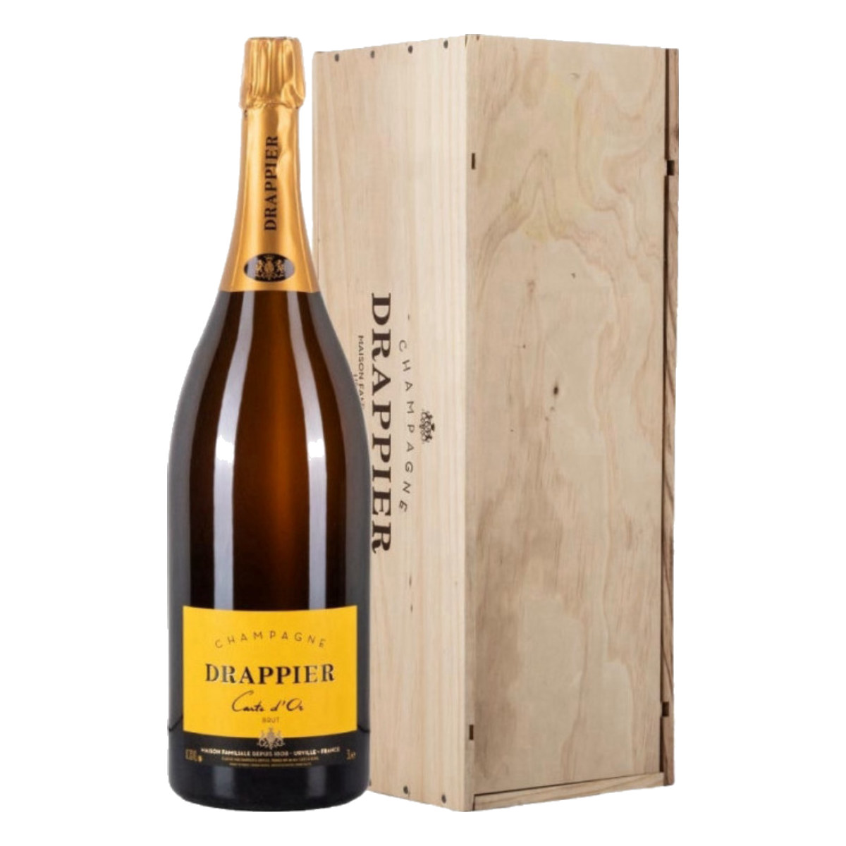 Jéroboam 3L Brut «Carte d'Or» en coffret bois